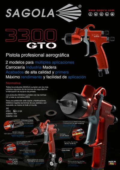 GTO 3300 Professional HVLP Spray G